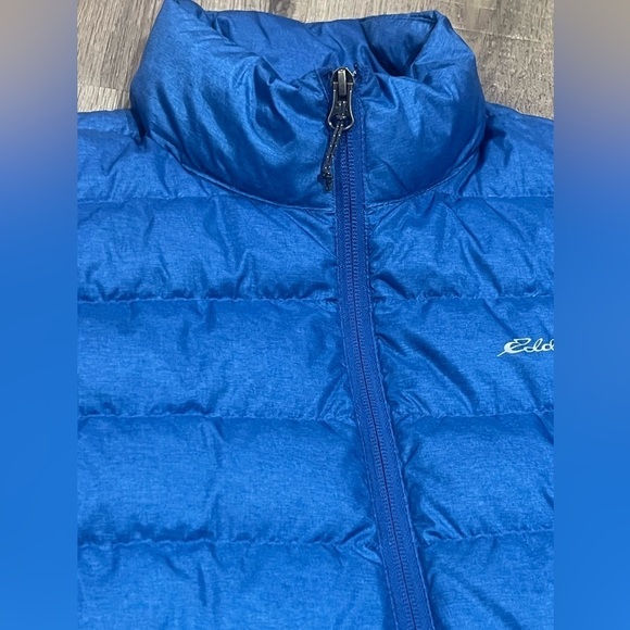 Small Eddie Bauer eb650 Down Insulated Blue Gilet Vest Puffer Full Zip Warm - Picture 5 of 13
